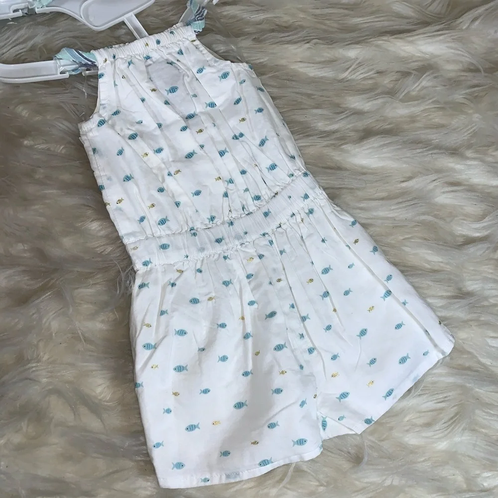 Cynthia Rowley Baby Girls 2-Pack Cotton Halter Rompers | 12M | NWT